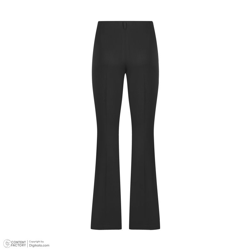 شلوار دم پا گشاد زنانه مدل گاباردین 7-137 رنگ مشکی