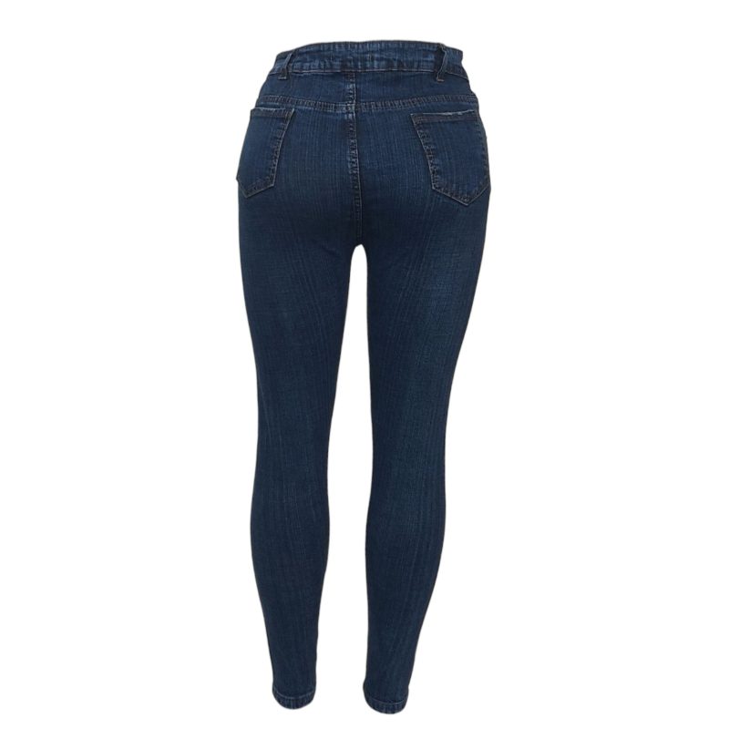 شلوار جین اسکینی زنانه مدل 712 رنگ آبی تیره