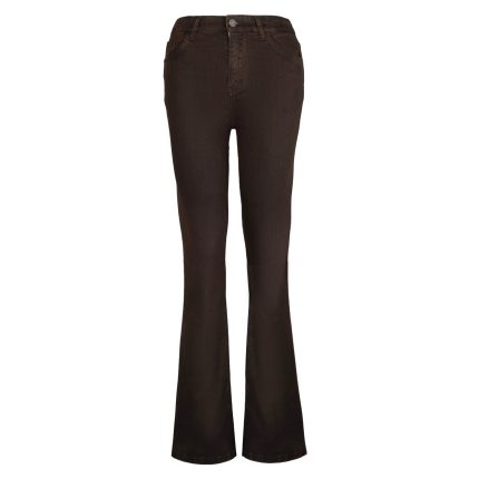 شلوار جین دم پا گشاد زنانه پوتنزا مدل 92521010 رنگ قهوه‌ای