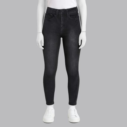 شلوار جین اسکینی زنانه جوتی جینز کد 1221107 رنگ طوسی تیره