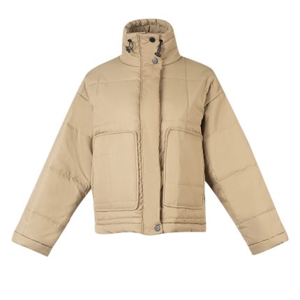 کاپشن زنانه سرژه مدل 219129 رنگ کرم