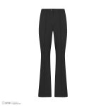 شلوار دم پا گشاد زنانه مدل گاباردین 7-137 رنگ مشکی